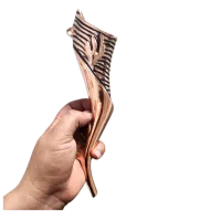 Mezuzah with gold shofar kudu pattern