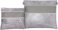 Cover for tallit and tefillin, made of crocodile leather grey