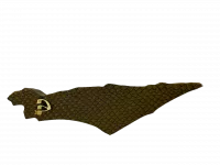 Mezuzah case made of brown crocodile leather_1