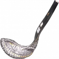 Large silver-plated rum shofar of the wall of Jerusalem