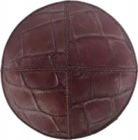 Luxurious kippah made of crocodile leather, 100% genuine, handmade, luxurious, burgundy color