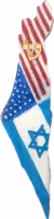 Israel Map Mezuzah 2, painting of country flags, handmade(1)