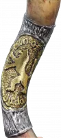 Shofar kudu, silver and gold plated, with a Lion of Judah pattern_2