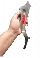 Mezuzah with silver shofar kudu pattern_2