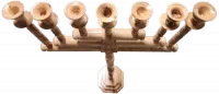 Huge olive wood menorah, disassembles into 3 parts, handmade_2
