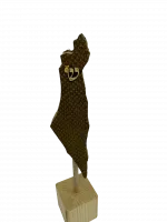 Mezuzah case made of brown crocodile leather_3