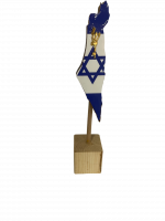 Olive tree mezuzah case Flag of Israel