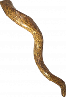 Shofar covered in mosaic, made of olive wood, handmade