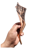 Mezuzah with gold shofar kudu pattern