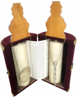 A large Torah scroll