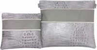Cover for tallit and tefillin, made of crocodile leather grey