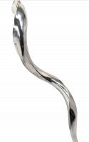 Shofar is fully silver plated with a smooth mirror effect