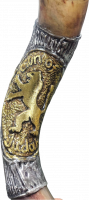 Shofar kudu, silver and gold plated, with a Lion of Judah pattern_2