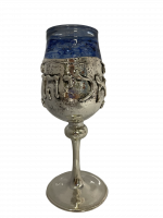 Silver Eliyahu glass with blue glass_2