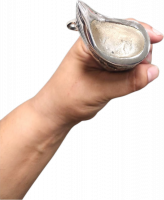 Mezuzah with silver shofar kudu pattern_1