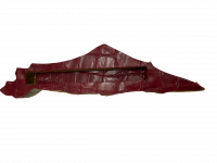 Mezuzah case made of red crocodile leather_2