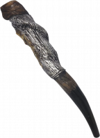 Eland shofar, exotic, silver and gold plated, handmade_2